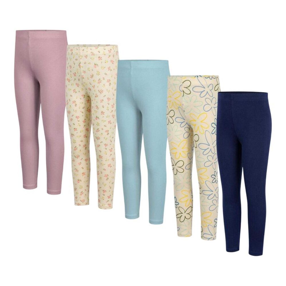 Miso Girls Leggings (Pack of 5) / Navy/Floral